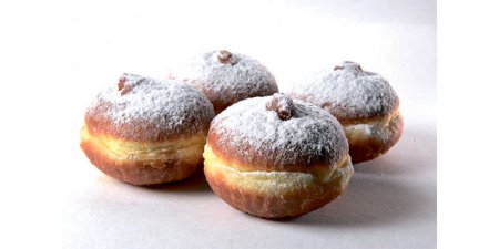 Пончики берлинские с фруктовой начинкой 4 шт. по 60 г 